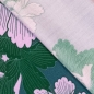 Preview: Woven vi silky satin Japanese flower grün/lila